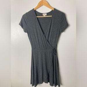💜 Grey Faux Wrap Mini Dress by Rolla Coster Size Small